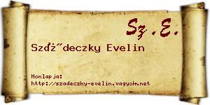 Szádeczky Evelin névjegykártya