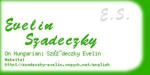 evelin szadeczky business card